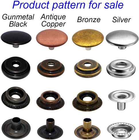 100pcs 15mm Stainless Steel Fastener Snap Press Stud Cap Button Marine Boat Canvas Antique Bronze in Kuwait