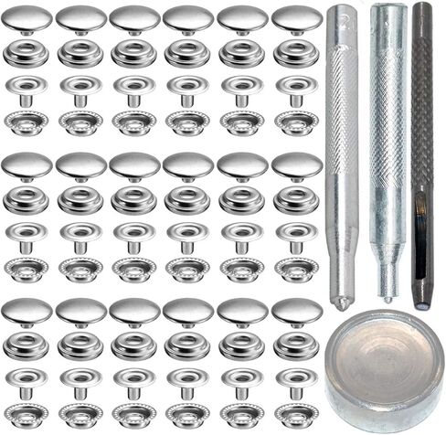 100pcs 15mm Stainless Steel Fastener Snap Press Stud Cap Button Marine Boat Canvas Antique Bronze in Kuwait