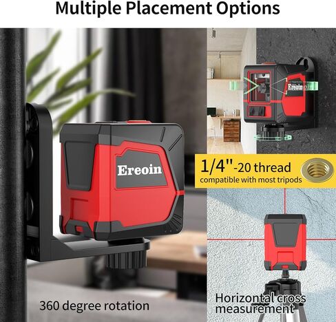 Laser Level Self-leveling Green Cross laser tool with vertical and horizontal lines,360 degree rotation self-leveling mode&IP54 waterproof for Picture Hanging Indoor & Outdoor in Saudi Arabia