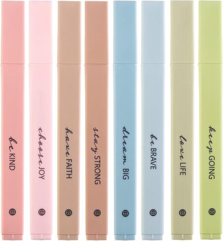 DIVERSEBEE Bible Highlighters with Soft Chisel Tip, 5 Pack Single Color Pens No Bleed, Quick Dry, Cute Aesthetic Markers for Bible Study Journaling Supplies (Blue) in Kuwait