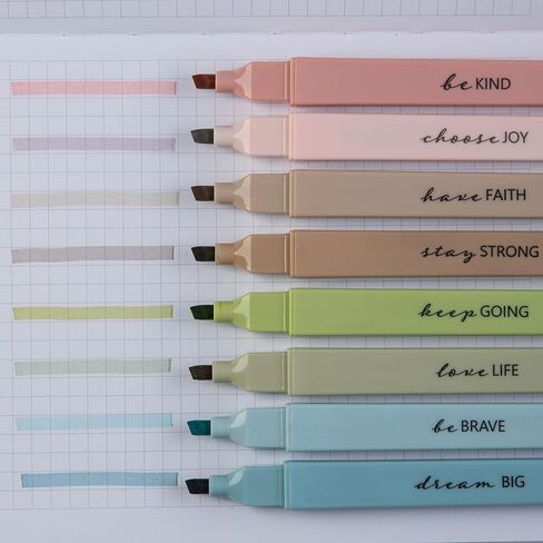 DIVERSEBEE Bible Highlighters with Soft Chisel Tip, 5 Pack Single Color Pens No Bleed, Quick Dry, Cute Aesthetic Markers for Bible Study Journaling Supplies (Blue) in Kuwait