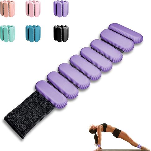 Ankle Weights for Women Men, Adjustable Wrist Weighted Bracelet for Home Gym Workout, Walking, Running, Travel, Pilate, Yoga, Exercise,Barre,Strength Training. Set of 2 (1Lb Each) in Saudi Arabia