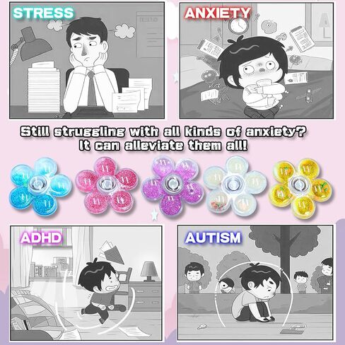 6 Pack Orbit Ball Toy, Fidget Cubes Top Spinning Toy, Great Party Favor Gifts & Creative Decompress Toys, Puzzle Games as Stress Relief Gifts for ADHD Kids Children's Day Gifts in Kuwait
