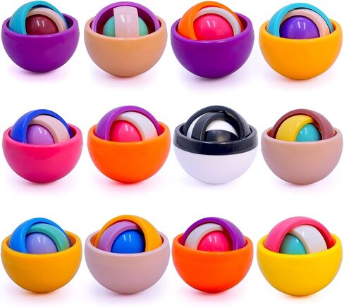 6 Pack Orbit Ball Toy, Fidget Cubes Top Spinning Toy, Great Party Favor Gifts & Creative Decompress Toys, Puzzle Games as Stress Relief Gifts for ADHD Kids Children's Day Gifts in Kuwait
