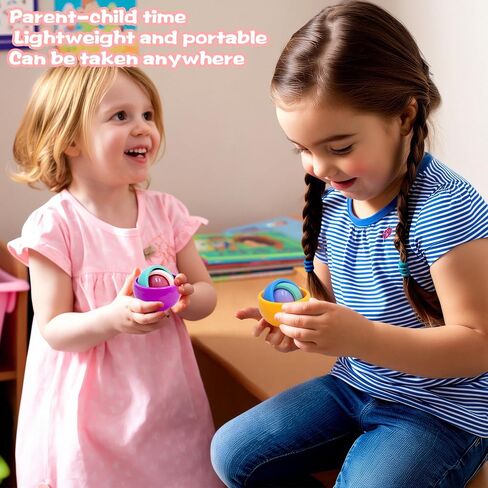 6 Pack Orbit Ball Toy, Fidget Cubes Top Spinning Toy, Great Party Favor Gifts & Creative Decompress Toys, Puzzle Games as Stress Relief Gifts for ADHD Kids Children's Day Gifts in Kuwait