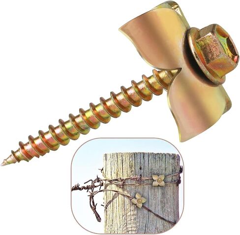 Fence Nails - Steel Wire Fencing Staple for Softwoods, Reuse Fence Staple Fasteners Nails with Wire Fixer, for Wire Mesh and Woven Fencing, Patent Pending in Saudi Arabia