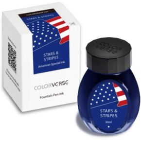 Colorverse Ink - (Limited US Exclusive) - Stars and Stripes (Glistening) 30ml Fountain Pen Ink in Kuwait