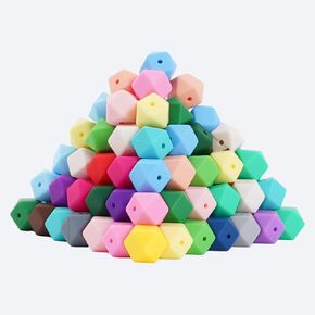 160PCS 15mm Silicone Beads for Keychain Making, 30 Colors Loose Round Rubber Bulk Silicone Beads for Pens Lanyard Necklace Bracelet Jewelry Making