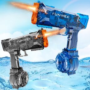 Electric Water Guns for Adult Kid, Light Up Strongest Full Auto Watergun High Capacity 500+ Water Blaster, 26-30 FT Range Powerful Classic Water Squirt, Summer Outdoor Swimming Pool Water Toy in Kuwait
