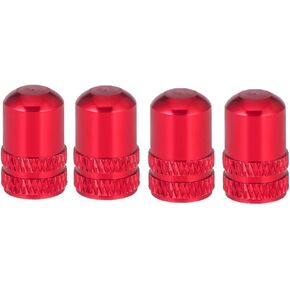 4pcs Aluminum Alloy Presta Valve Caps Bicycle Valve Stem Cap,Decorative Dust Cover,Corrosion Resistant,Universal Bike Tire Valve CapsTyre Air Caps Presta Valves Cover Tires and Tubes (Red)
