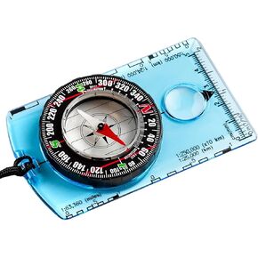 Pack of 2 Orienteering Compass Hiking-Compasses boy Scout Kids- Magnetic Gear Set Navigation map- Brujulas orientacion-Backpacking Camping Hunting Survival.