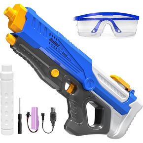 TEMI Electric Water Gun Squirt Guns for Kids - Automatic Squirt Gun with up to 32 Ft Long Range, Summer Outdoor Beach Swimming Super Soaker Toys, Gift for Kids Age 3 4 5 6 7 8 9 10 11 12 Years Old