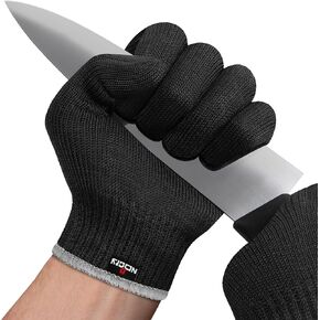NoCry Premium Cut Resistant Gloves Food Grade — Level 5 Protection; Ambidextrous; Machine Washable; Superior Comfort and Dexterity; Lightweight; Complimentary eBook