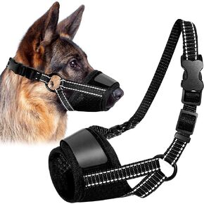 Adjustable Dog Muzzle, Anti Biting Barking Chewing Soft Mesh Dog Muzzle, Breathable Dog Muzzle Suit for Small, Medium, Large Dog, Dog Muzzle That Allow Dogs Drinking (Blue, X-Large)