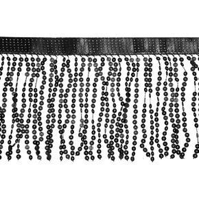 uxcell 5 Yard 6 Inch Sequins Fringe Trim, Sequins Lace Sparkling Fringe Trim Tassel Ribbon for DIY Latin Dance Dress Clothing Sewing Craft Decor (Gold)