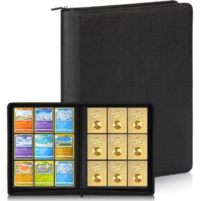 Card Binder,16 Pocket Trading Card Binder,1024 Pockets Toploader Binder with Removable Sleeves,Sports Card Binder for Game Card, Sports Card,Baseball Football Basketball Cards (1024 Pockets)