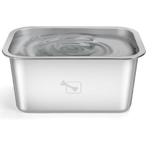 Stainless Steel Dog Bowls for Large Dogs, 2.65 Gallon High Capacity Dog Food and Water Bowls for Large Breeds, Metal Dog Food Bowls for Large and X-Large Dogs Indoors and Outdoors, 2 Pack Gray