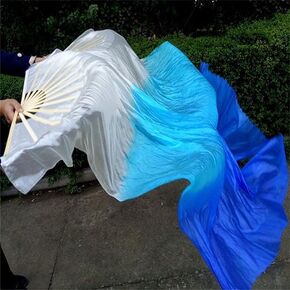One pair 1.5m /1.8m Belly Dance Bamboo Fan Dance Fan Square Fan Dance Show Dancing Fan 7 Color Options