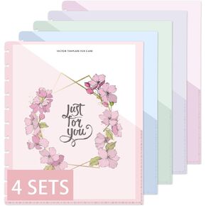 20 Pcs Pastel Discbound Dividers 8.5 x 11 with Pocket Plastic Disc Bound Notebook Dividers Letter Size 11 Disc Planner Supplies Disc Binder Pockets for Office and School Use