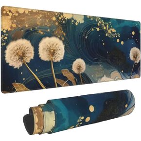 لوحة الماوس للألعاب ، قاعدة كبيرة من القاعدة المطاطية غير المنقولة ، حصيرة الماوس لوحة المفاتيح ، وسادة مكتب مع حواف مخيط ، 31.5x11.8inch ، زهرة الطيور الفنية in Kuwait