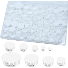 255 قطعة 8 مقاسات من سدادات الفتحات البلاستيكية البيضاء، سدادات غطاء فتحة الحفر المستديرة لرفوف الخزانة، سدادات بلاستيكية من النوع المتدفق، قفل بالضربة القاضية، إدراج أغطية طرفية (1/4 بوصة 5/16 بوصة 3/8 بوصة 1/2 بوصة 5/8 بوصة 3/ 4" 7/8" 1") in Kuwait