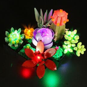Upgraded Led Light Kit Compatible with Lego Succulents Artificial Plants Set, Lights Decoration Compatible with Lego 10309(Model Not Included)