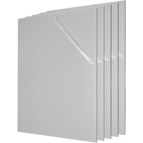 PATIKIL Plastic Sheets, 2Pack 11.73x11.73 Inch ABS Sheet Colorful Board Panel for Sign, DIY, Painting, Art Craft, Yellow/Black in Kuwait