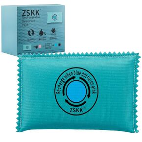 100g Rechargeable Desiccant Pack of 5,Silica Gel Desiccant Packets,Moisture Absorbers for Storage Bins, Suitcase,Gun Safe, 3D Filaments, Electronics,Desiccant Dehumidifier for Closets,Cars