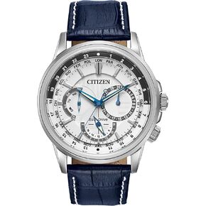 Citizen Men's Eco-Drive Classic Calendrier Watch in Gold-Tone Stainless Steel, Diamonds, Black Dial (Model: BU2082-56E)