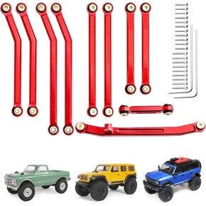 HobbyPark High Clearance Links Set Steering Rod Tie Upgrades for Axial SCX24 C10 AXI00001 Wrangler JLU AXI00002 Bronco AXI00006 1/24 RC Crawler Car (Blue) in Kuwait