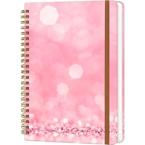 Spiral Journal Notebook for Women, Hardcover A5 College Ruled Notebook, 120 Pages, Thick Paper, Cute Lined Journal for School, Office & Work, 6 x 8.4 in(Vintage Gold Flowers) in Kuwait