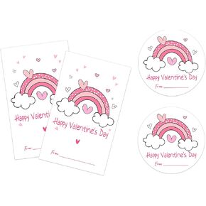20 Pcs 2" Stickers & 20 Pcs 2.1" X 3.5" Valentine Stickers Set，Happy Valentine's Day, Valentine Envelope Seals, Gift Box, Snack Packaging Stickers，Party Supplies & Favors for Valentine - A05 in Kuwait