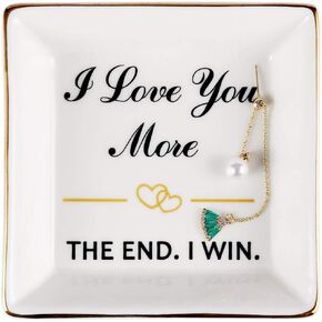 AREOK Gifts for Wife Gifts from Husband, Happy Anniversary - Romantic Christmas Gifts for Wife Her, Best Wife Birthday Gifts, Ring Dish Holder, Jewelry Tray, Trinket Dish, I Love You