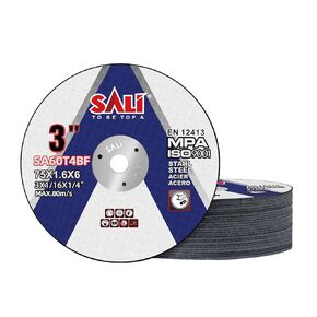 SALI 100 Pack Cut Off Wheels 3 Inch General Purpose Metal Cutting Wheel for 3 in Angle Grinders and Die Grinders- Cutting Disc Aggressive Cutting 3 * 1/16 * 1/4 Operating Up to 25000 RPM and 80