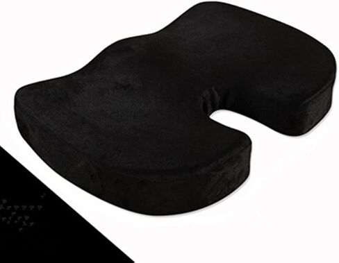 JUWENIN,Coccyx Orthopedic Comfy Pro Memory Foam Seat Cushion for for Home Office Desk Chairs, Auto Seats, Sports Stadium Seats (Grey) in Kuwait