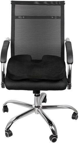 JUWENIN,Coccyx Orthopedic Comfy Pro Memory Foam Seat Cushion for for Home Office Desk Chairs, Auto Seats, Sports Stadium Seats (Grey) in Kuwait