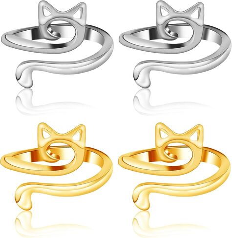 4Pcs Crochet Ring For Finger Crochet Tension Ring Crochet Rings For Crocheting Ring Crochet Tension Rings For Crocheting Yarn Ring For Crocheting Yarn Tension Ring Yarn Guide Ring For Crocheting in Kuwait
