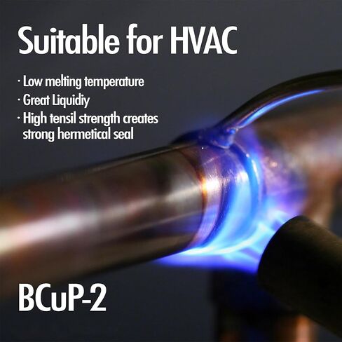 40 عصا قضبان لحام Bcup-3 5% سبائك لحام فضية Phos نحاسية صناعة قضبان لحام مسطحة 0.050 بوصة × 1/8 بوصة × 10 بوصة لوحدات تكييف الهواء والتخزين البارد والتكييف in Kuwait