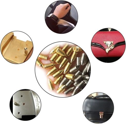 Tip Screws Pointed Cross Slot Leather Accessories for Belt Buckle Wallet Handbag Purse Includes Screwdriver -30 Pieces in Kuwait