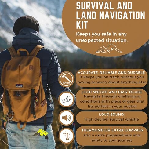 Pack of 2 Orienteering Compass Hiking-Compasses boy Scout Kids- Magnetic Gear Set Navigation map- Brujulas orientacion-Backpacking Camping Hunting Survival. in Saudi Arabia