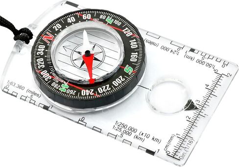 حزمة من 2 بوصلة توجيه للتنزه سيرًا على الأقدام - بوصلات للكشافة للأطفال - مجموعة تروس مغناطيسية - خريطة ملاحة - توجيه بروجولاس - حقيبة ظهر للتخييم والصيد والبقاء على قيد الحياة. in Kuwait