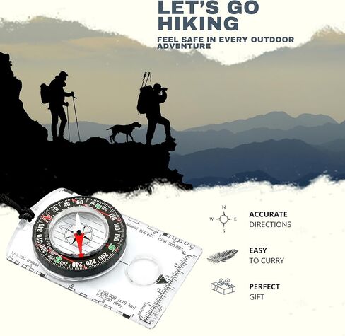 حزمة من 2 بوصلة توجيه للتنزه سيرًا على الأقدام - بوصلات للكشافة للأطفال - مجموعة تروس مغناطيسية - خريطة ملاحة - توجيه بروجولاس - حقيبة ظهر للتخييم والصيد والبقاء على قيد الحياة. in Kuwait