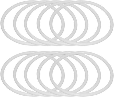 SUPVOX 12pcs Dreamcatcher Rings Plastic Macrame Hoops for DIY Craft, 10 Inch White Circles for Macrame and Dreamcatcher Projects in Kuwait