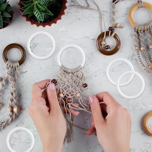 SUPVOX 12pcs Dreamcatcher Rings Plastic Macrame Hoops for DIY Craft, 10 Inch White Circles for Macrame and Dreamcatcher Projects in Kuwait
