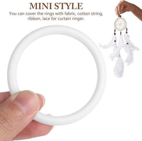 SUPVOX 12pcs Dreamcatcher Rings Plastic Macrame Hoops for DIY Craft, 10 Inch White Circles for Macrame and Dreamcatcher Projects in Kuwait