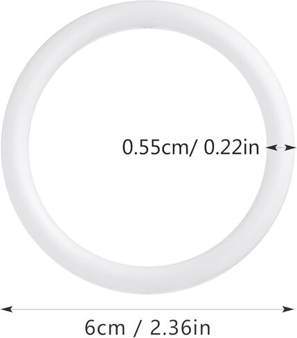 SUPVOX 12pcs Dreamcatcher Rings Plastic Macrame Hoops for DIY Craft, 10 Inch White Circles for Macrame and Dreamcatcher Projects in Kuwait