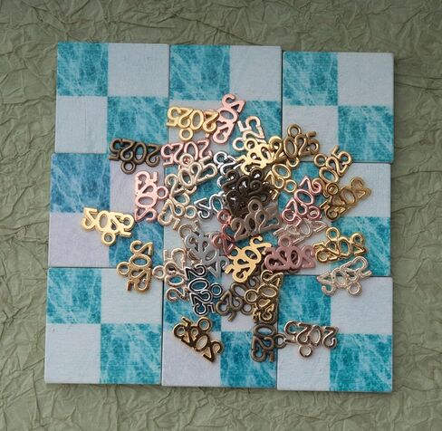 Ruwado 50 Pcs 2025 Year Jewelry Making Kits Metal Small Signet 1.4 x 0.9 cm Cute Kits for Bracelet Necklace Earring Keychain Crafting DIY Graduation Tassel Parties Decoration (Colorful) in Kuwait