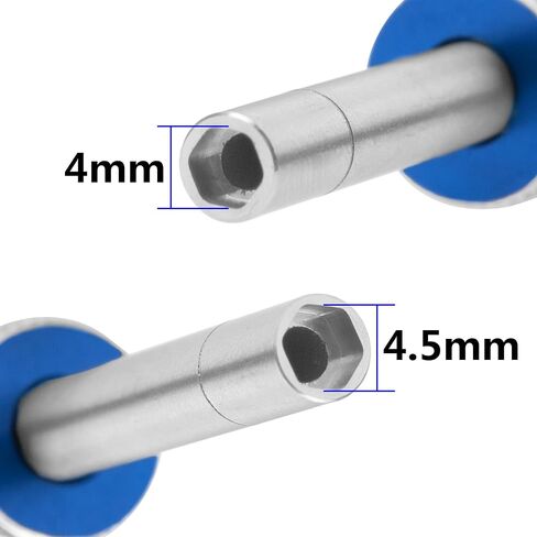 1pcs sharegoo metal 4.0mm 4.5mm hex socket wrench spanner nut متوافق مع Wltoys K969 K979 K999 P929 284131 1/28 RC Car (أسود) in Kuwait