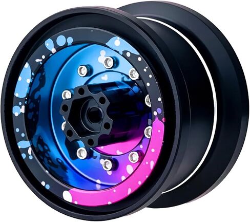 4PCS Aluminum TRX4MT Beadlock Wheels Hubs for TRX-4MT F-150 K10 1/18 Scale Monster Truck,Red in Saudi Arabia