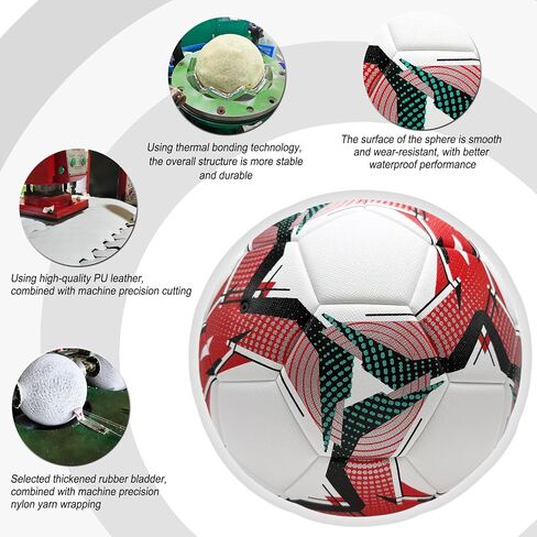Blue and White Soccer Ball Size 5 with Smooth Surface Waterproof Wear Resistant for Lawn Indoor Outdoor Sports Training Ball or Competition Balls in Saudi Arabia
